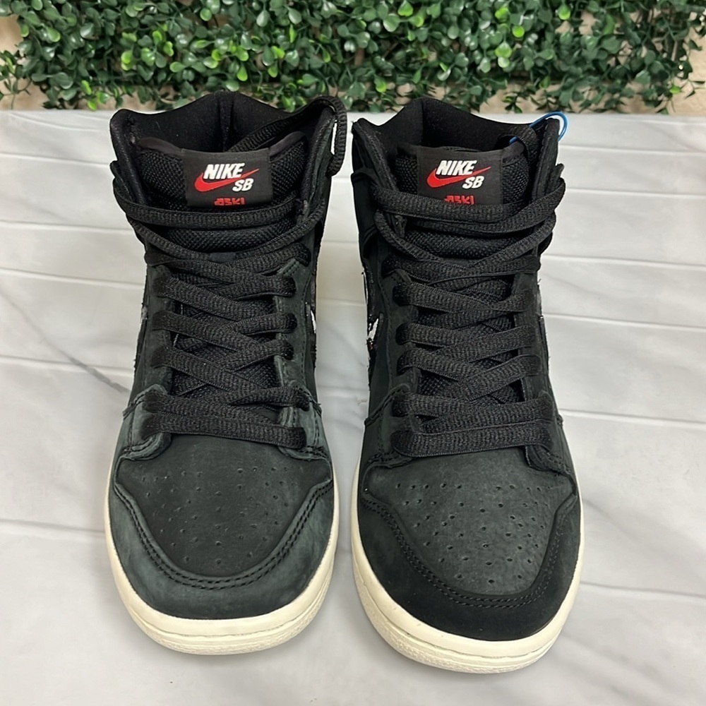 NIKE SB DUNK HIGH OSKI SHARK BLACK/WHITE - 5.5 - Picture 2 of 5